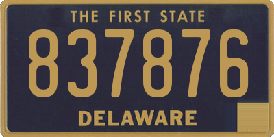 DE license plate 837876