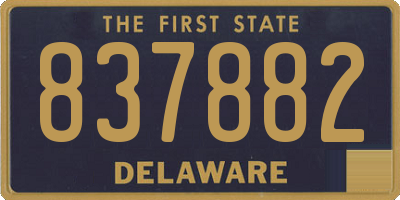DE license plate 837882