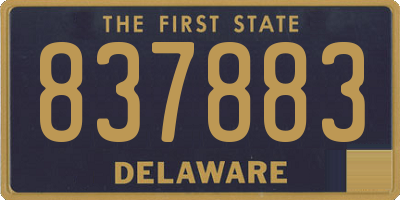 DE license plate 837883