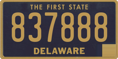 DE license plate 837888