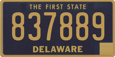 DE license plate 837889