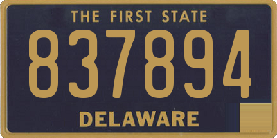 DE license plate 837894