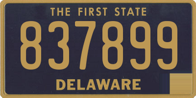 DE license plate 837899