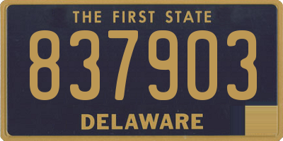 DE license plate 837903