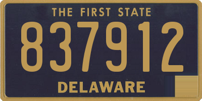 DE license plate 837912