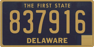 DE license plate 837916