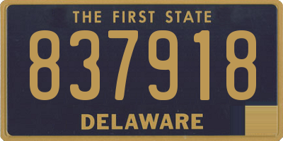 DE license plate 837918