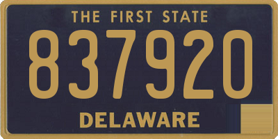 DE license plate 837920
