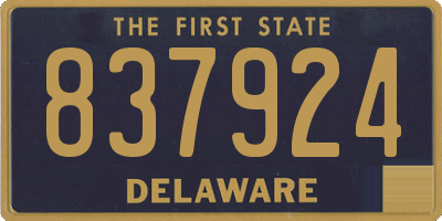 DE license plate 837924