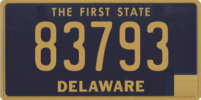 DE license plate 83793