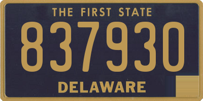 DE license plate 837930