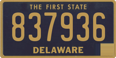 DE license plate 837936