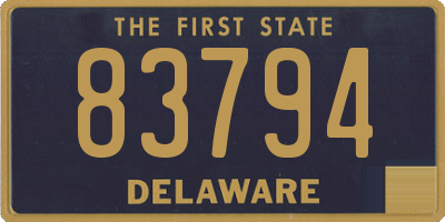 DE license plate 83794