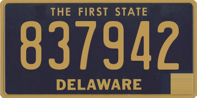 DE license plate 837942