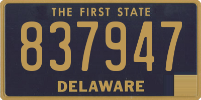 DE license plate 837947