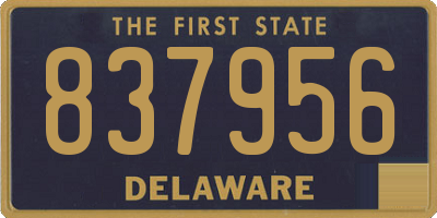 DE license plate 837956