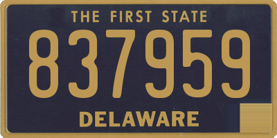 DE license plate 837959
