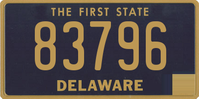 DE license plate 83796