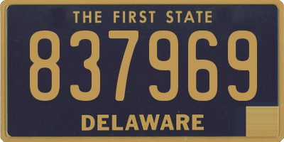 DE license plate 837969