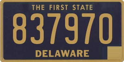 DE license plate 837970