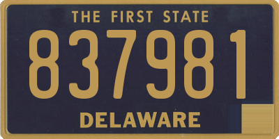 DE license plate 837981