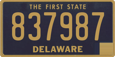 DE license plate 837987