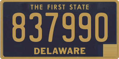 DE license plate 837990