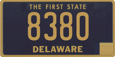 DE license plate 8380