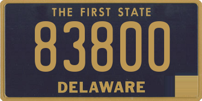 DE license plate 83800