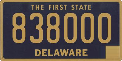DE license plate 838000