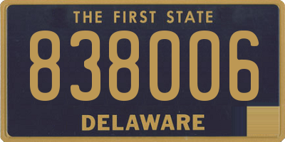 DE license plate 838006