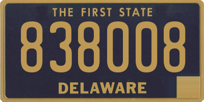 DE license plate 838008