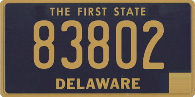 DE license plate 83802