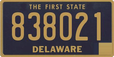 DE license plate 838021