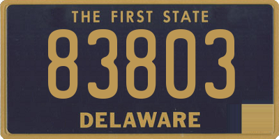 DE license plate 83803