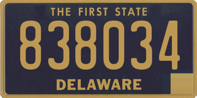 DE license plate 838034