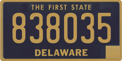 DE license plate 838035