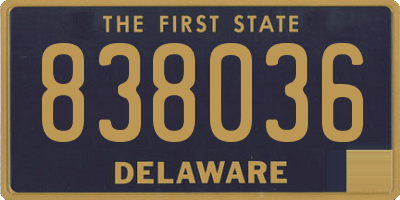 DE license plate 838036
