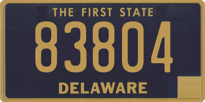 DE license plate 83804