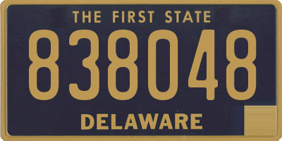 DE license plate 838048