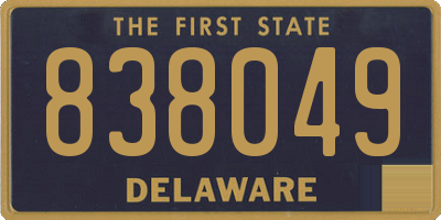DE license plate 838049