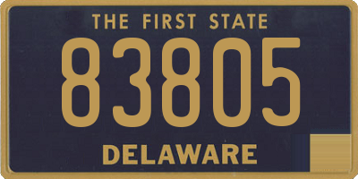 DE license plate 83805