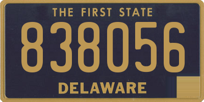 DE license plate 838056