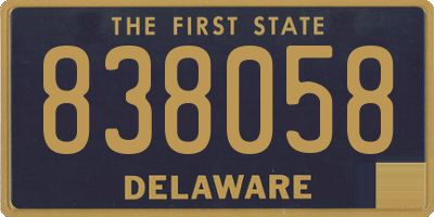 DE license plate 838058