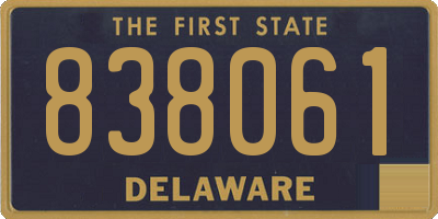 DE license plate 838061