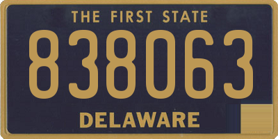 DE license plate 838063