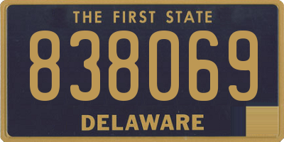 DE license plate 838069