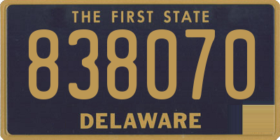 DE license plate 838070