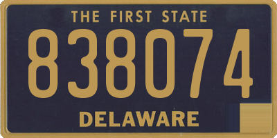 DE license plate 838074