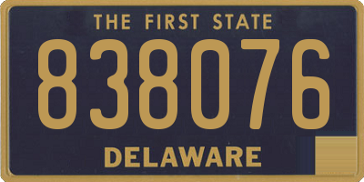 DE license plate 838076